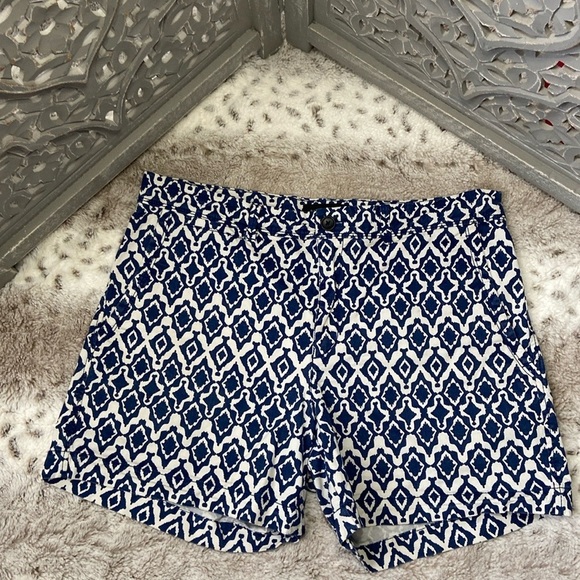 Banana Republic chino shorts size 8 blue white boho travel party euro summer - Picture 10 of 10
